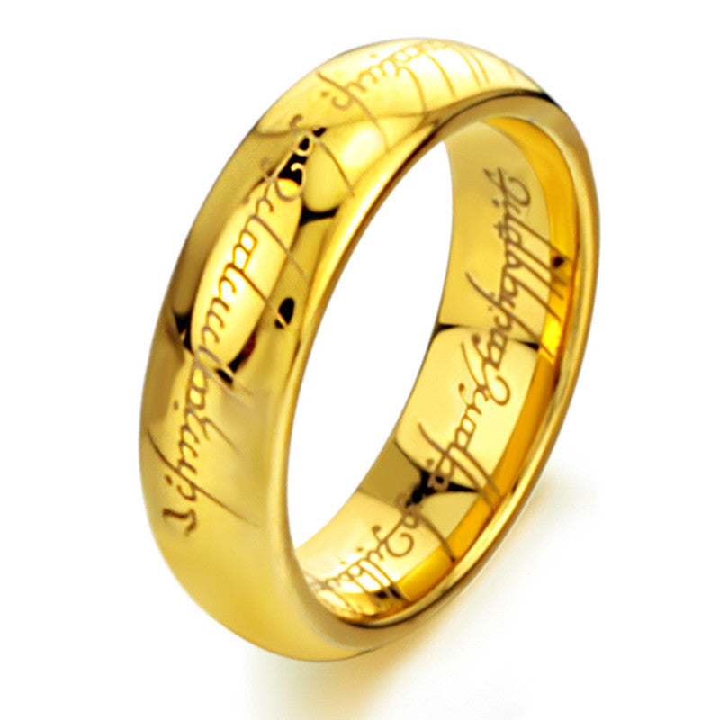 VAJALA Titanium Steel Engraved Rings