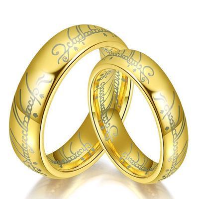 VAJALA Titanium Steel Engraved Rings