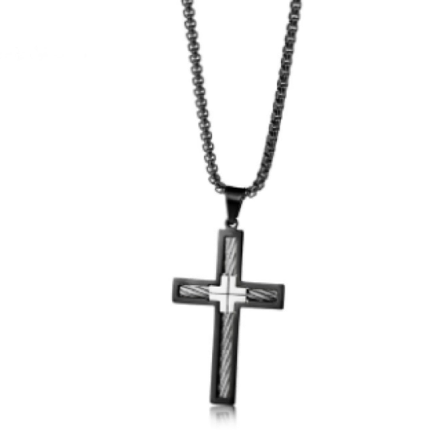 TIOMI Titanium Steel Cross Necklace